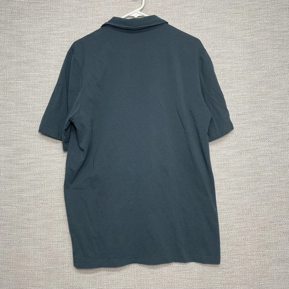 Criquet Top Shelf Players Shirt Polo L Mens S/S Golf Dark Turquoise - Picture 3 of 8